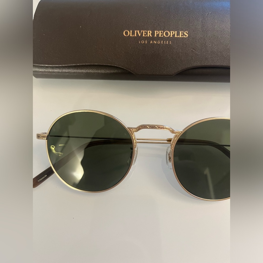 OLIVER PEOPLES WESLIE Sun in Gold/ G-15 MSRP $601 Japan Handmade Steel Gradient